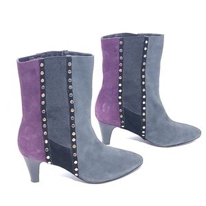 Lou  Lou de la Falaise purple/ grey suede boots 9M
